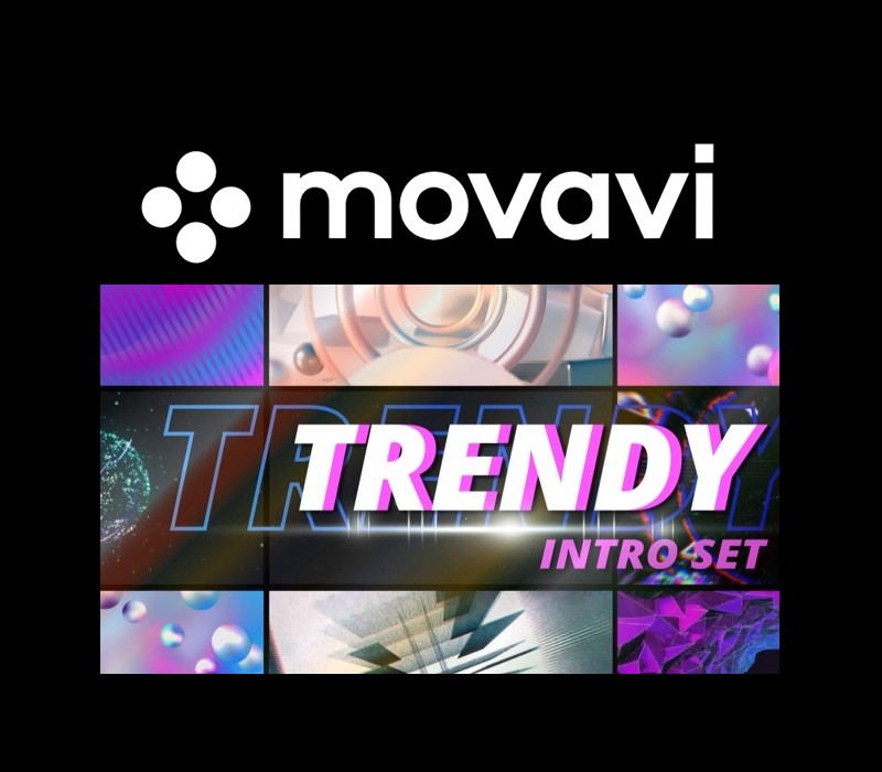 Movavi Video Editor Plus 2021 Effects - Trendy Intro Set cover art