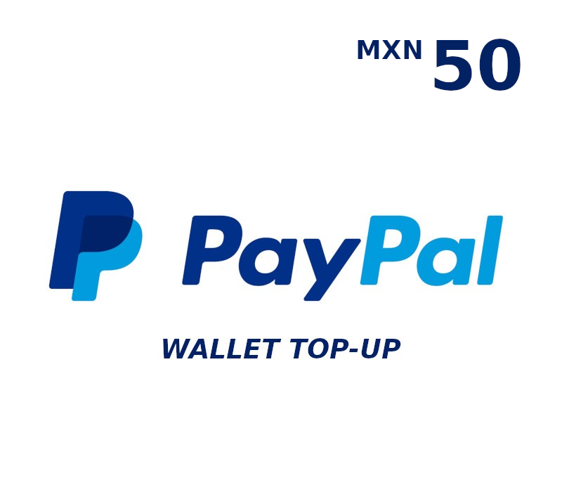PayPal Wallet MXN 50 Top Up cover art