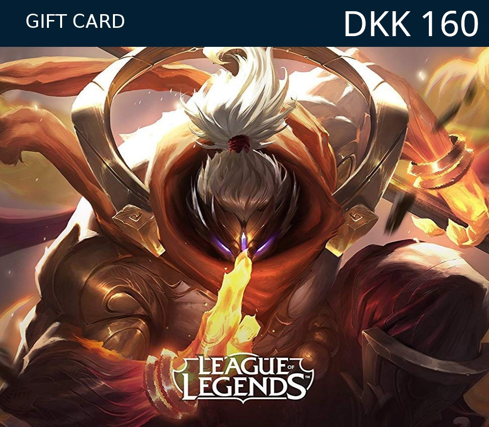 League of Legends 160 DKK Prepaid RP Card DK cover art