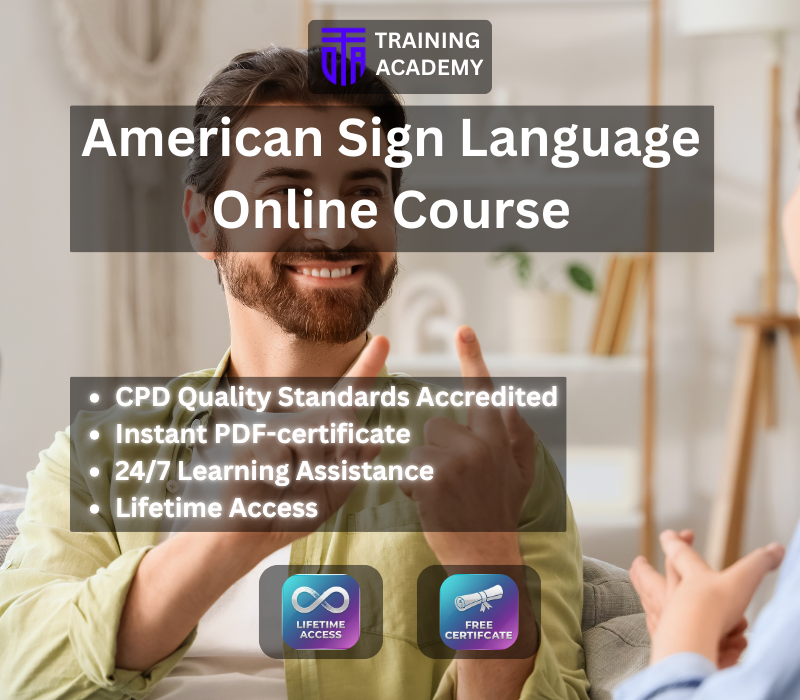American Sign Language Course Online Training Academy cover art