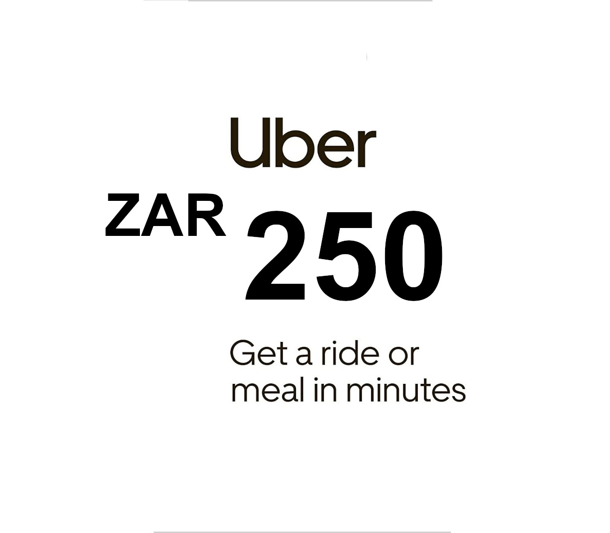 Uber ZAR 250 Voucher cover art