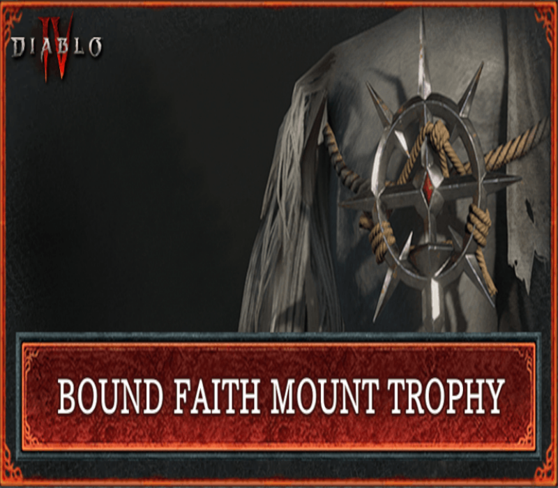 Diablo IV - Bound Faith Mount Trophy DLC cover art