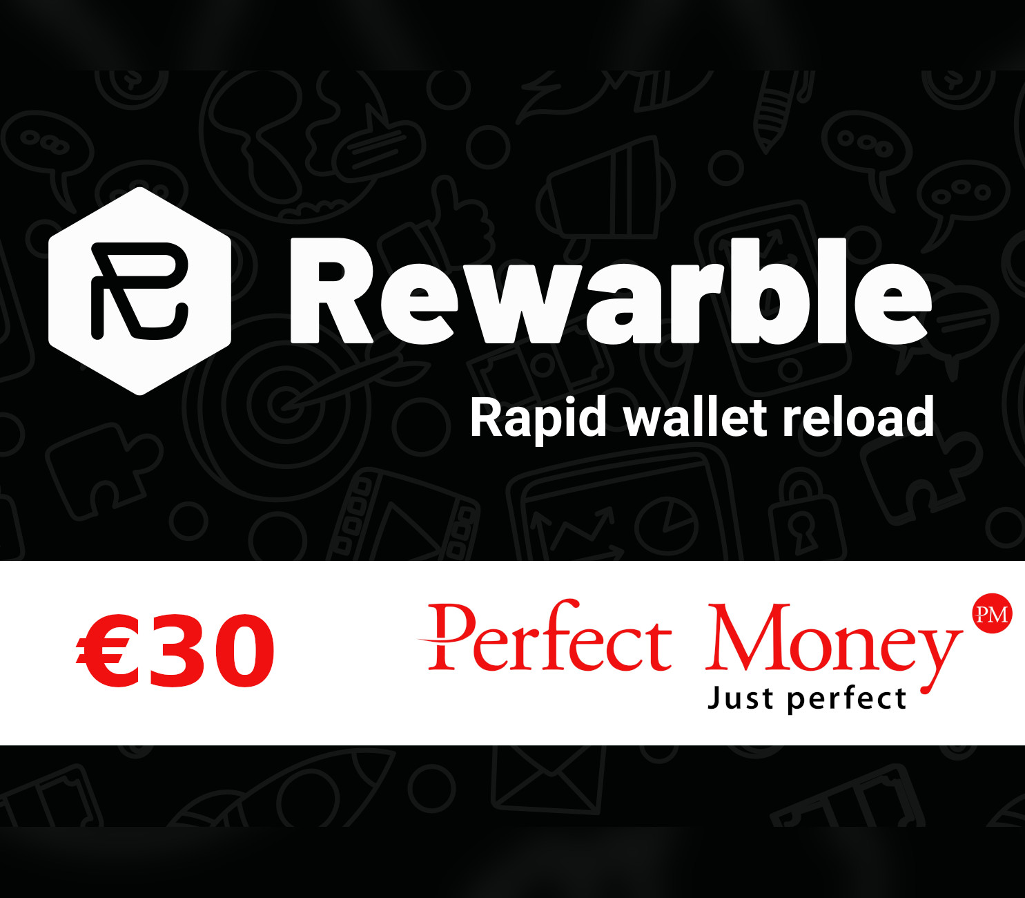 Rewarble Perfect Money EUR 30 Gift Card cover art